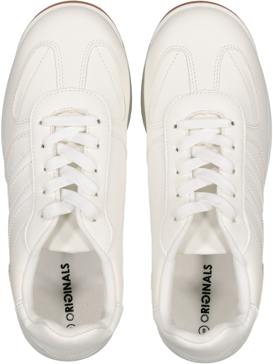 White Lace Up Sneakers