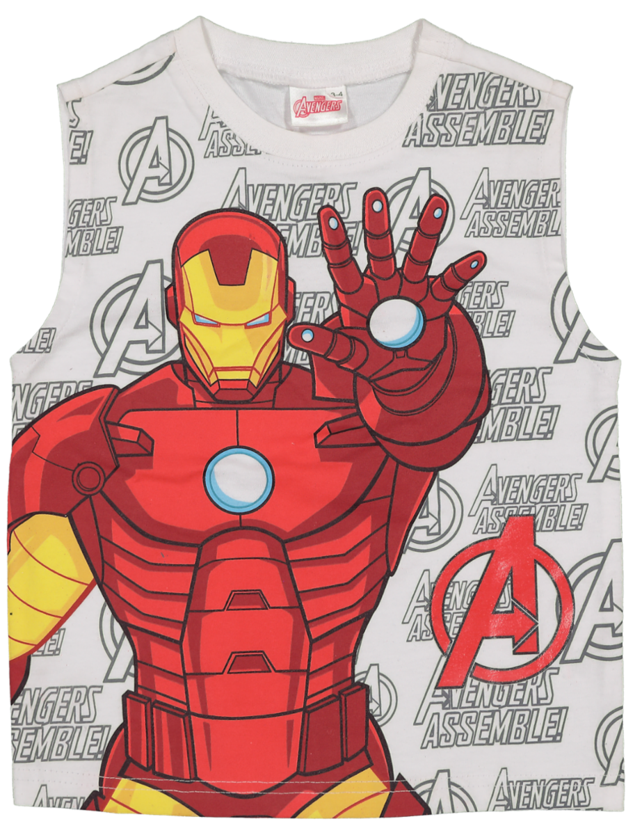 Iron Man White Tank Top