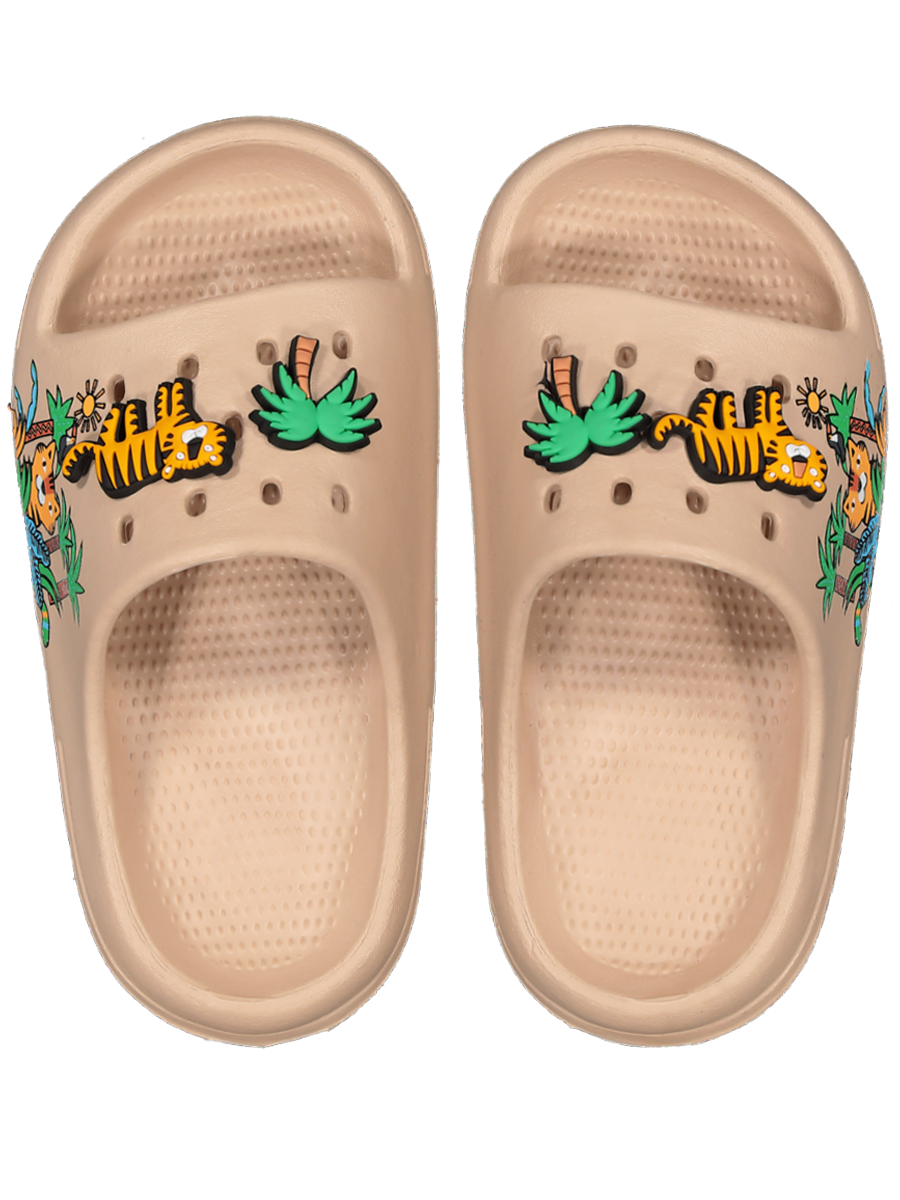 Jungle Print Moulded Slide Sandals