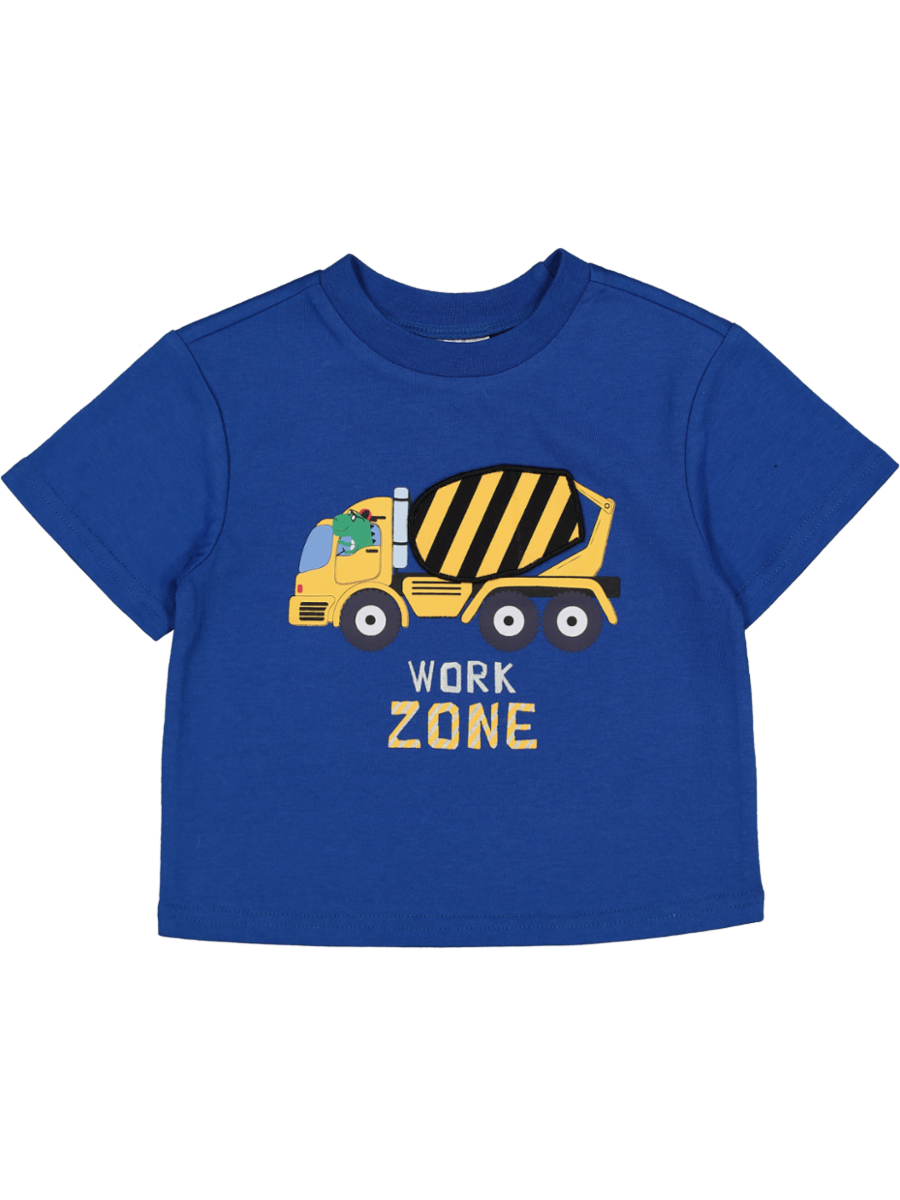 Blue Printed Short Sleeve T-Shirt