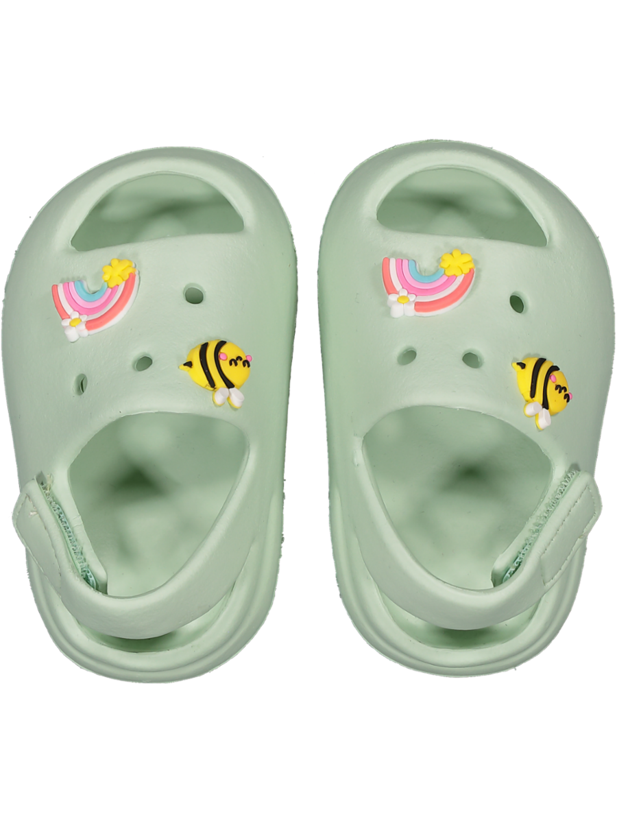 Green Slingback Moulded Sandals