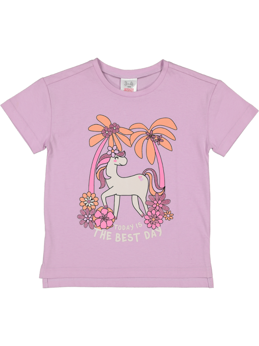 Purple Unicorn Graphic T-Shirt