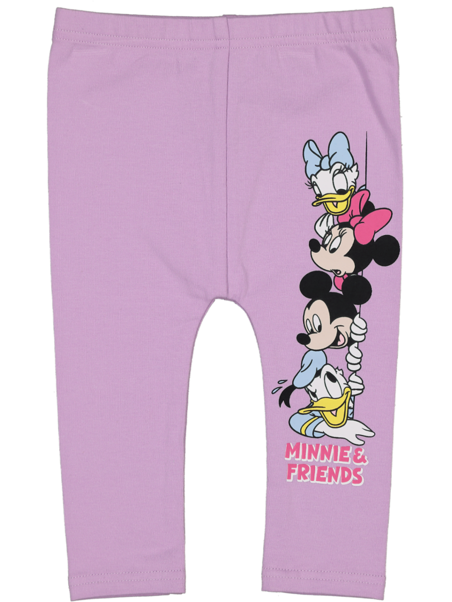 Purple Minnie And Friends Leggings
