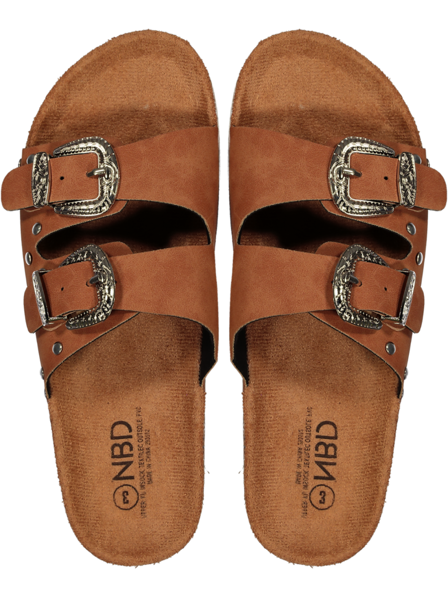 Brown Double Strap Sandals