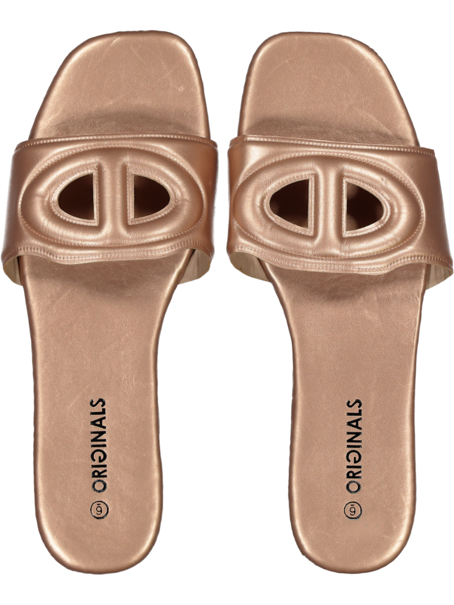 Rose Gold Mule Sandals