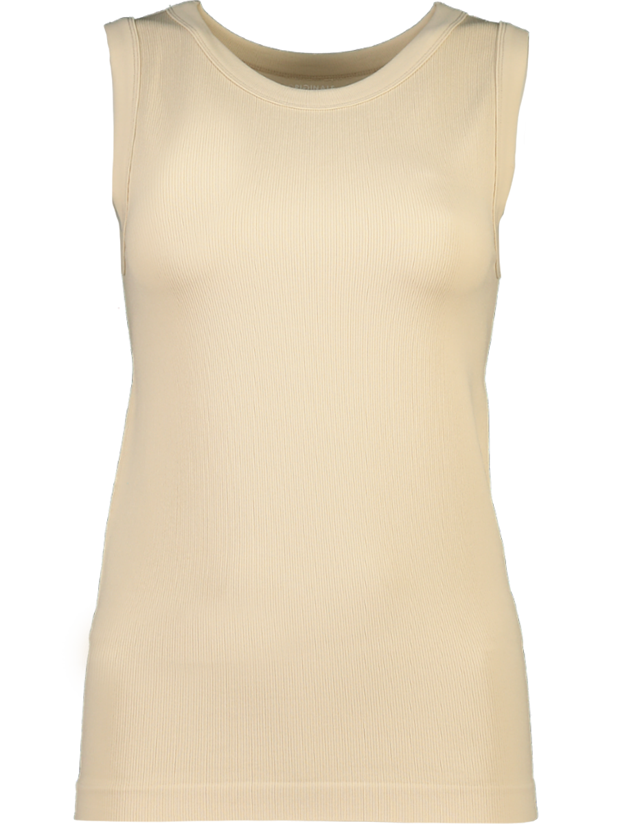Cream Ribbed Vest