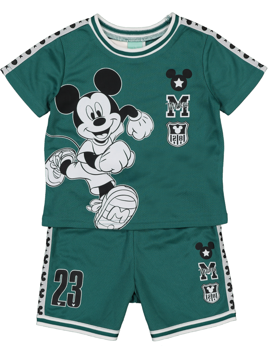 Green Mickey House Top And Shorts Set