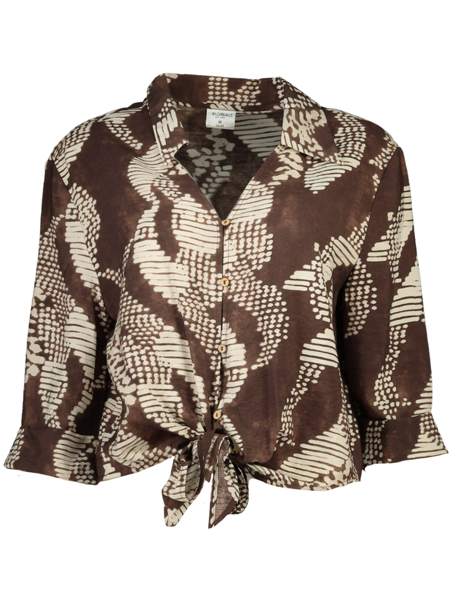 Brown Printed Resort Shirt