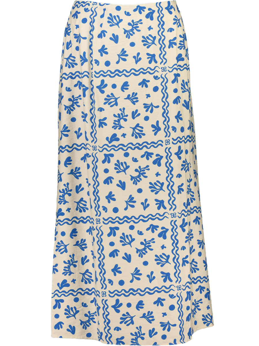 Detailed White Long Skirt