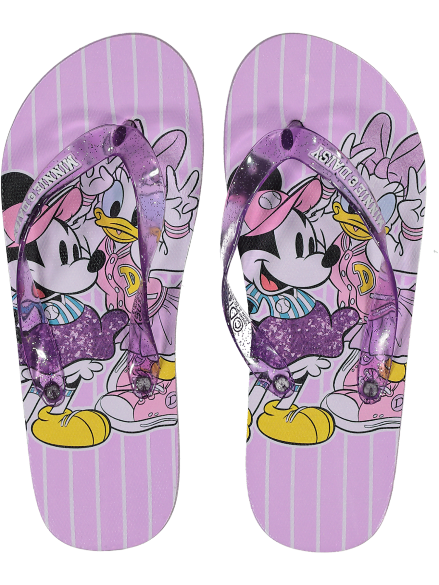 Purple Minnie Mouse Flip Flops