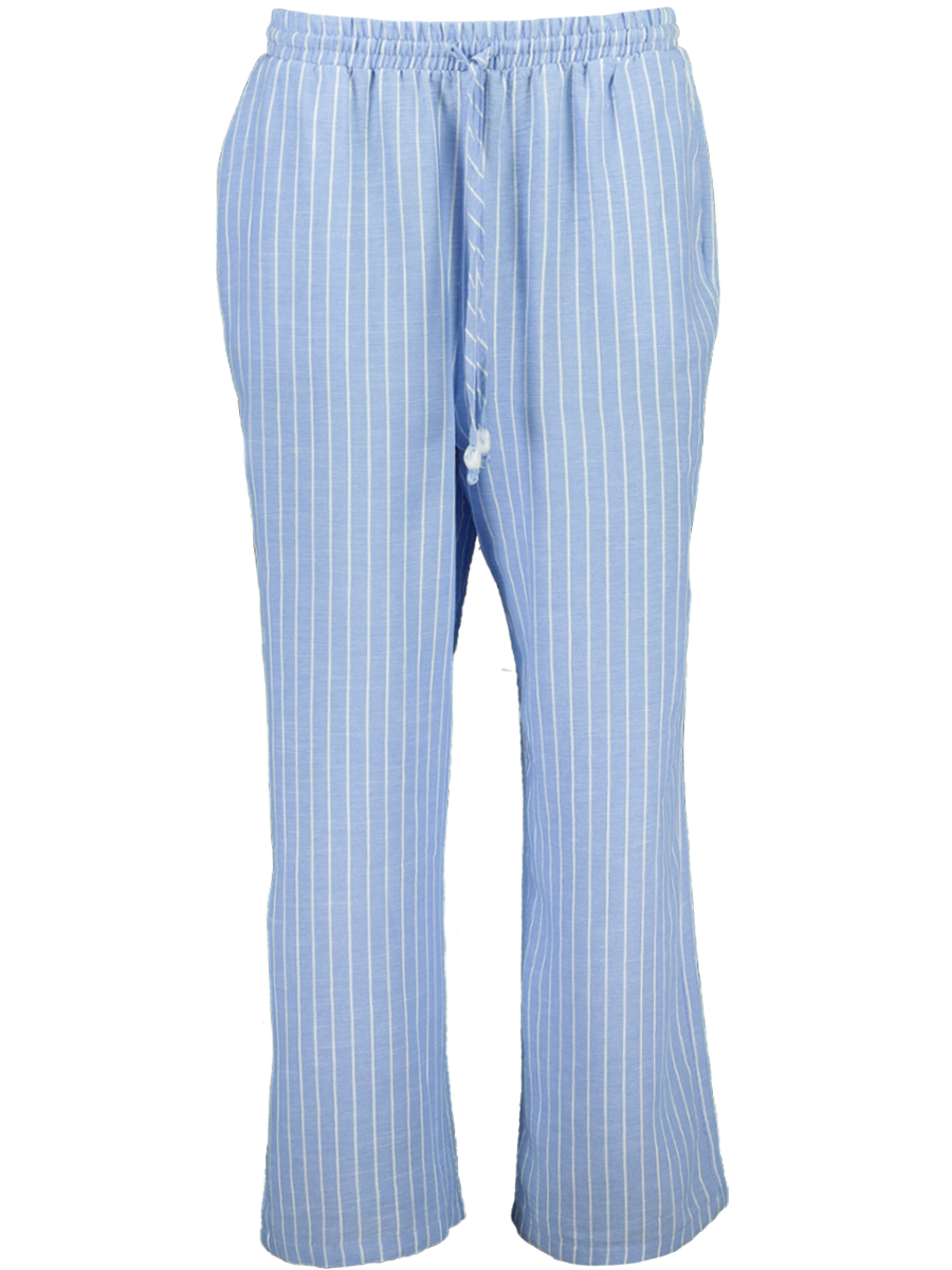 Blue Wide Leg Woven Pants