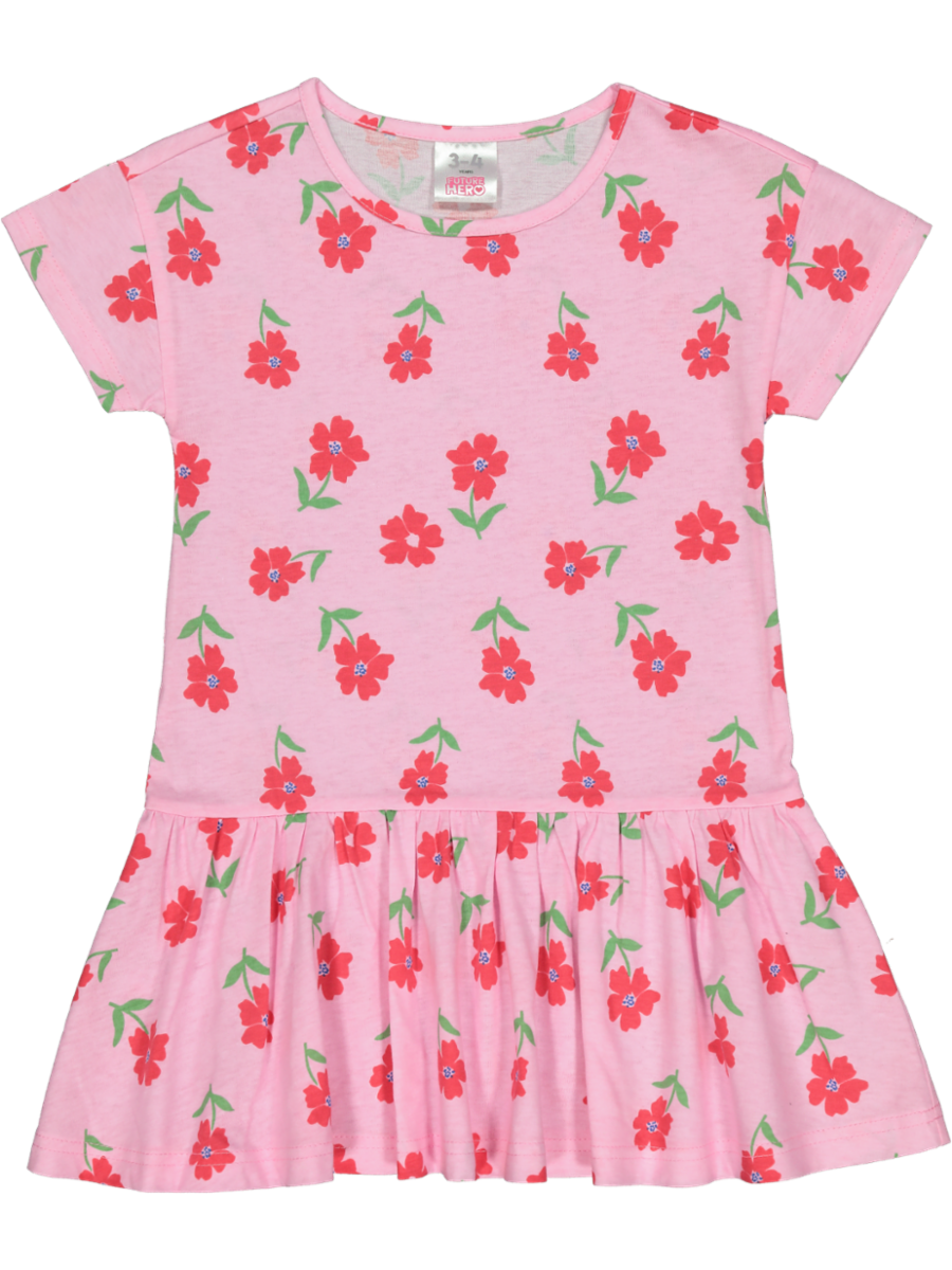 Pink Floral Knit Dress