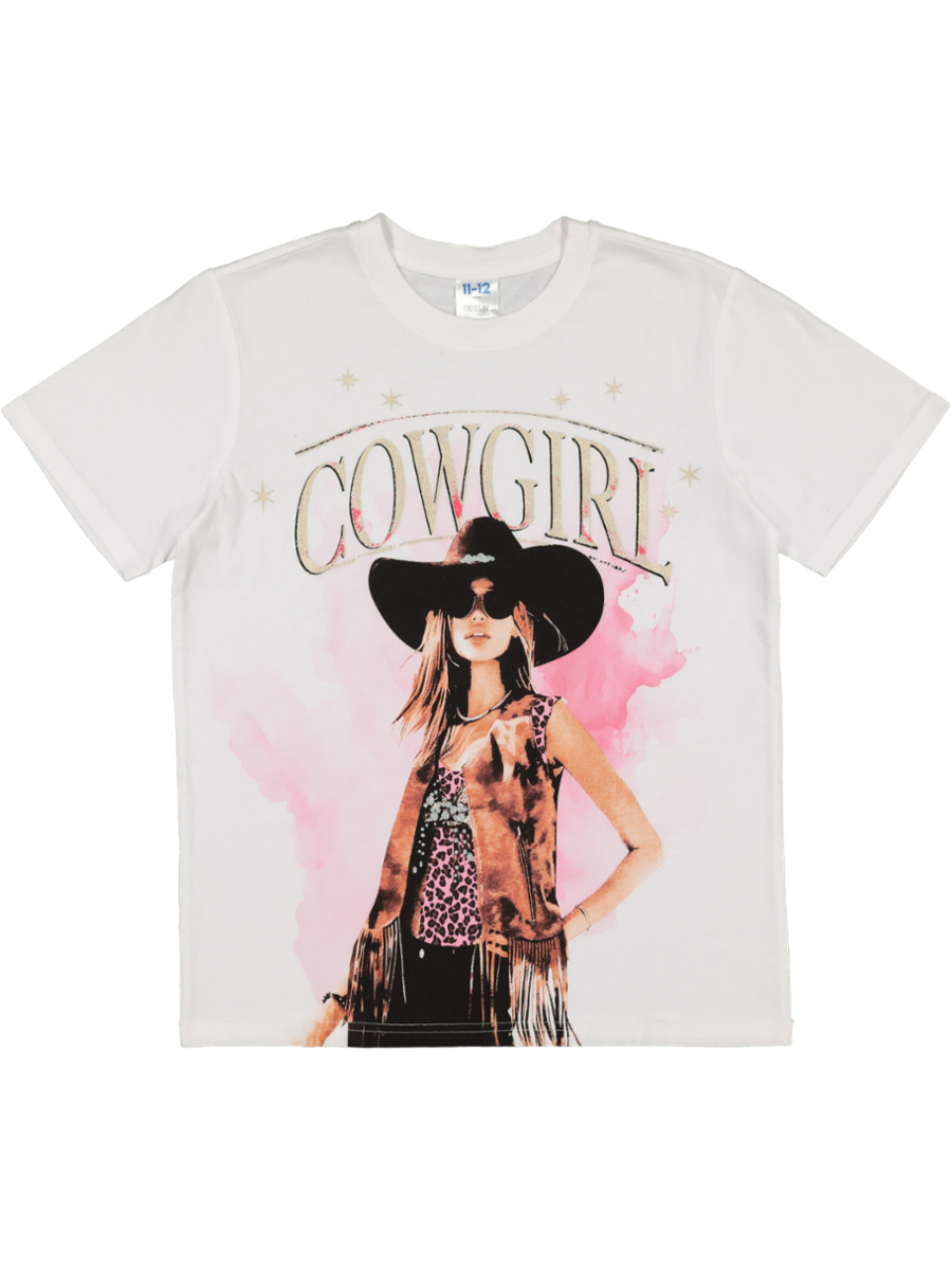 White Cowgirl Oversized T-Shirt