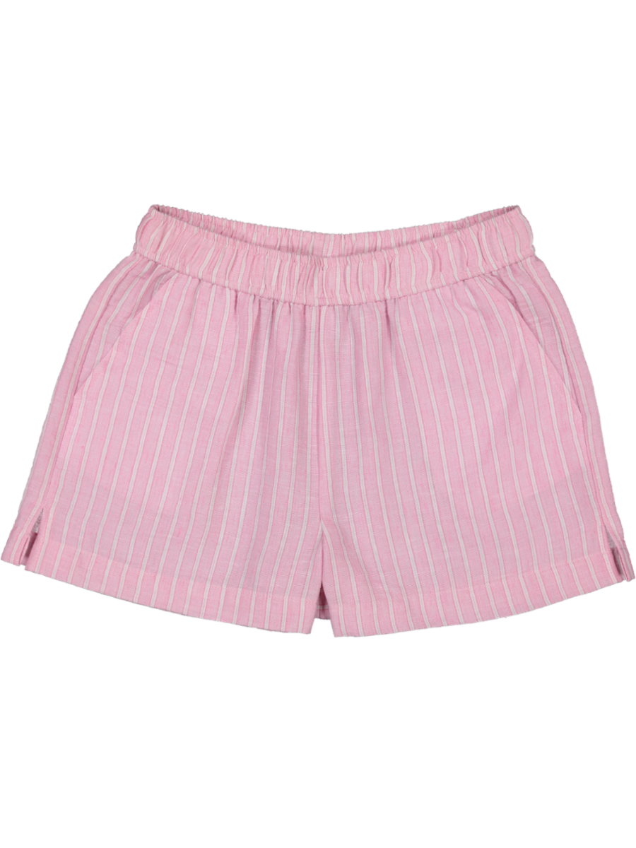 Pink Striped Woven Shorts