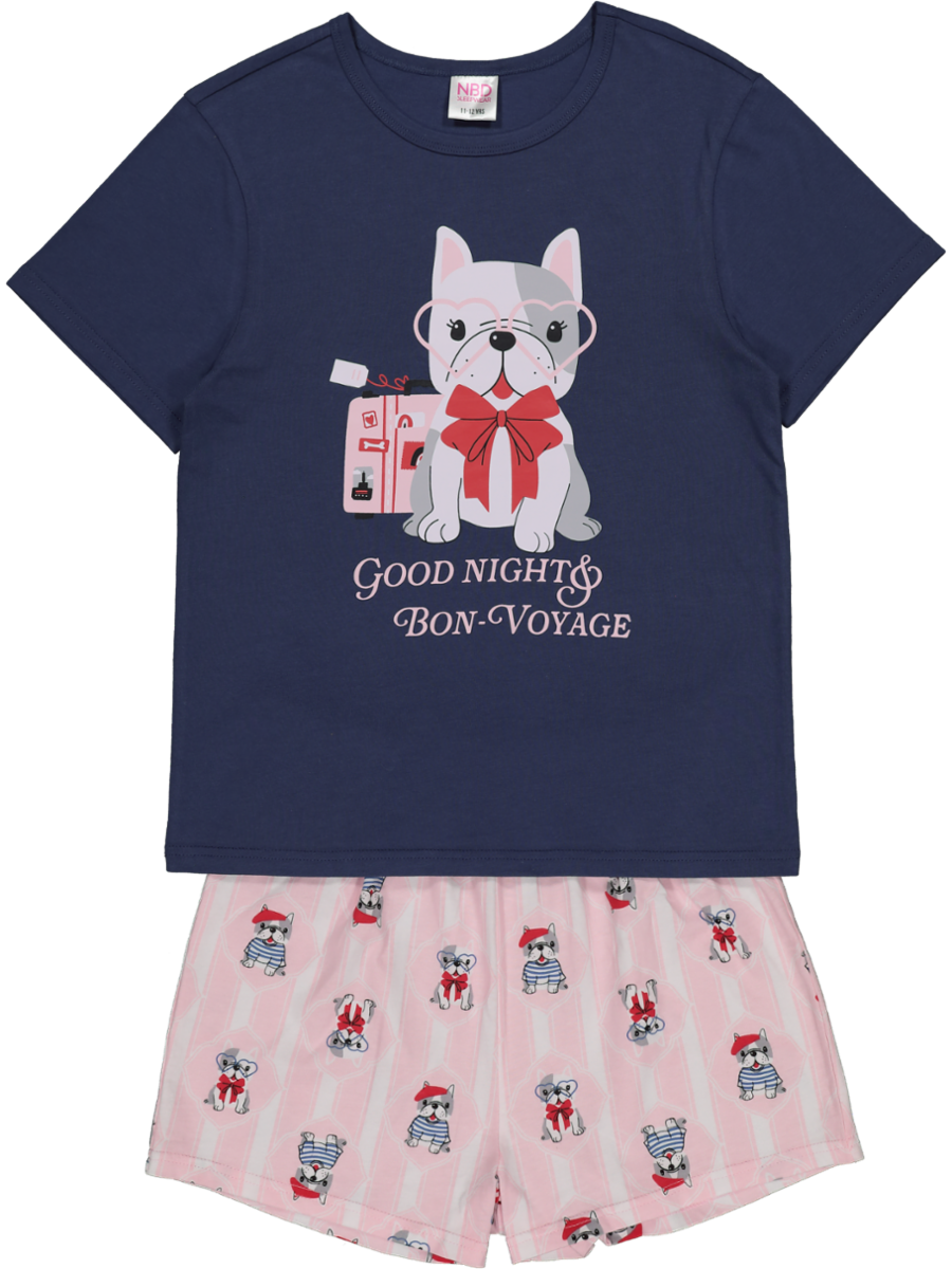 Printed T-Shirt And Shorts Pyjama Set
