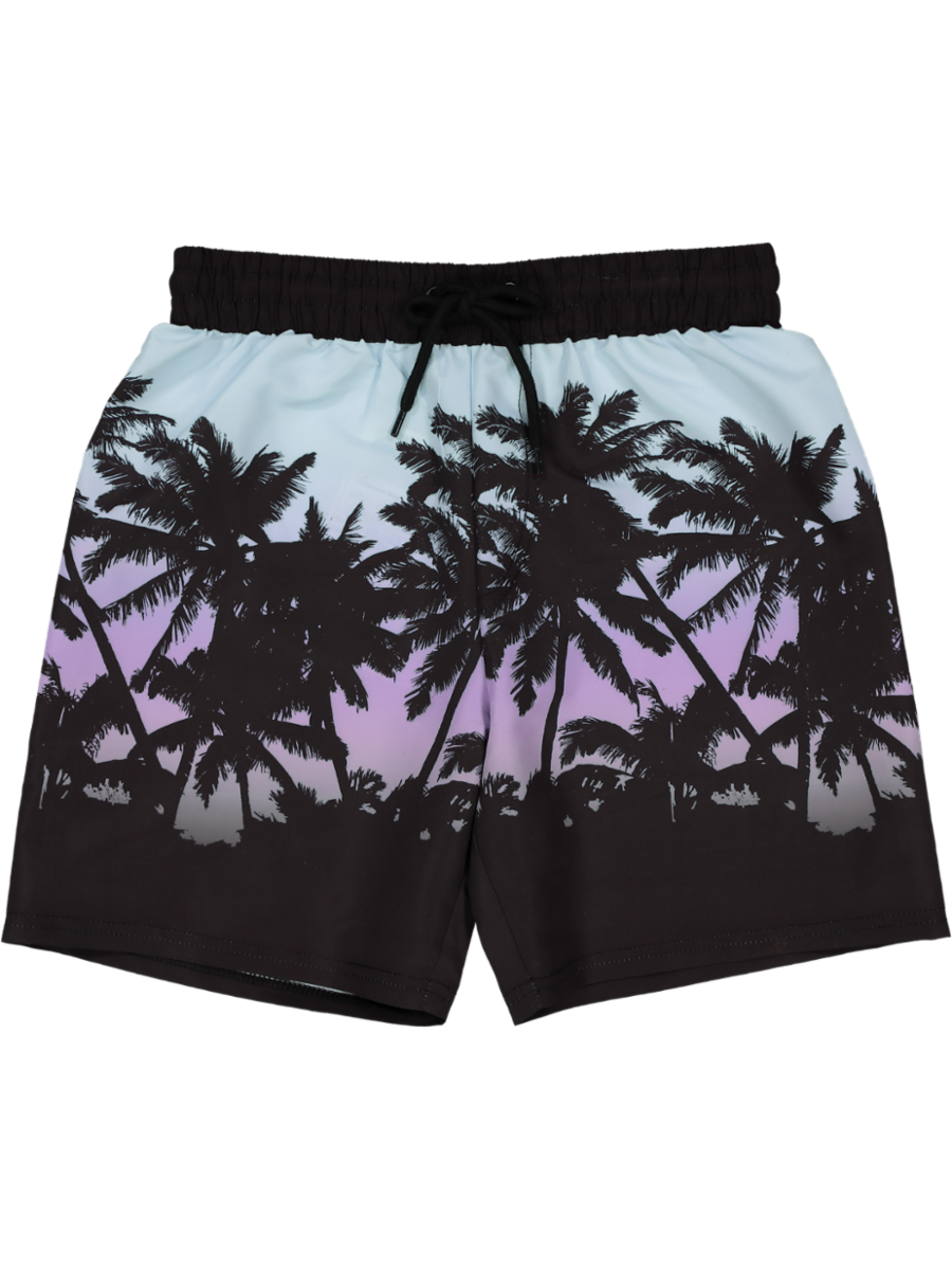Black Graphic Swim Shorts