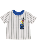 White Stripe Mickey Mouse T-Shirt