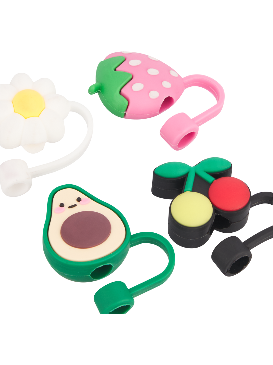 4 Pack Fruit Straw Toppers