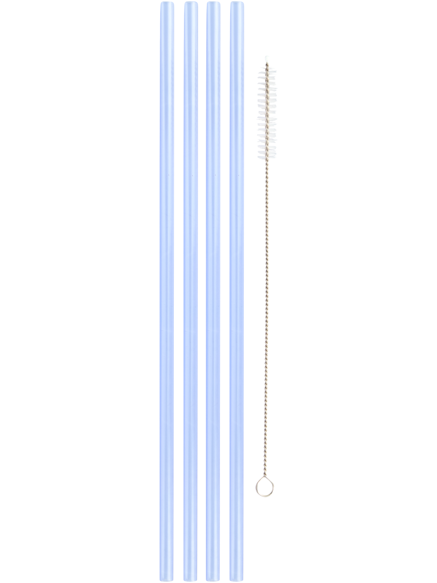 4 Pack Blue Bottle Straws