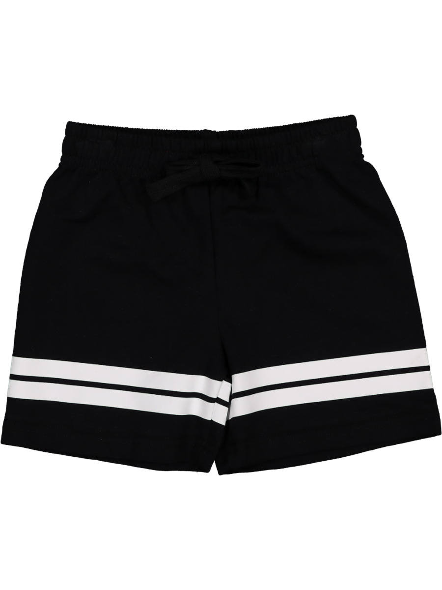 Black Graphic Knit Short