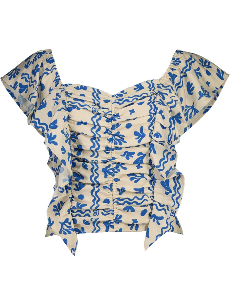 Puffed Sleeve Crop Top