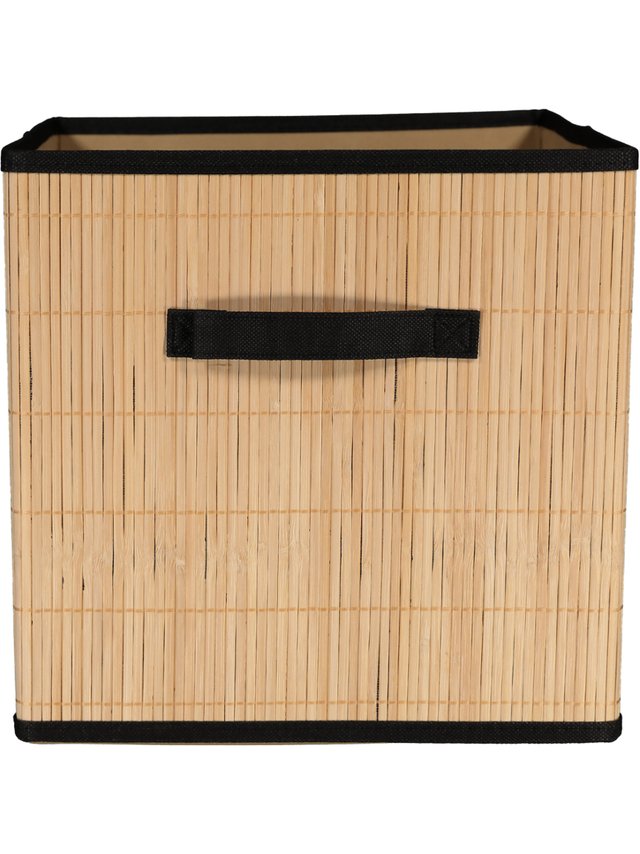 Bamboo Storage Box With Black Trim