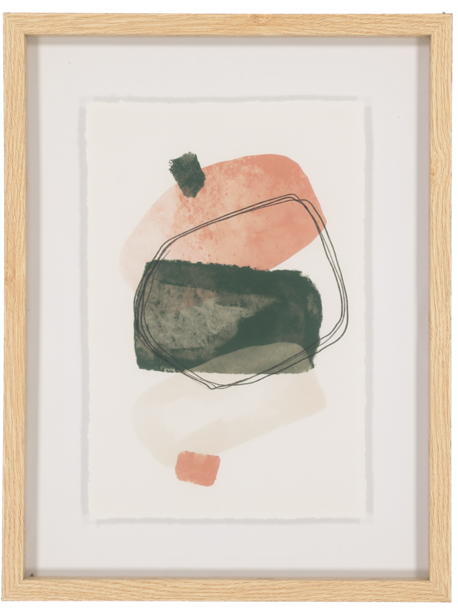 Glass And Wood Framed Wall Art