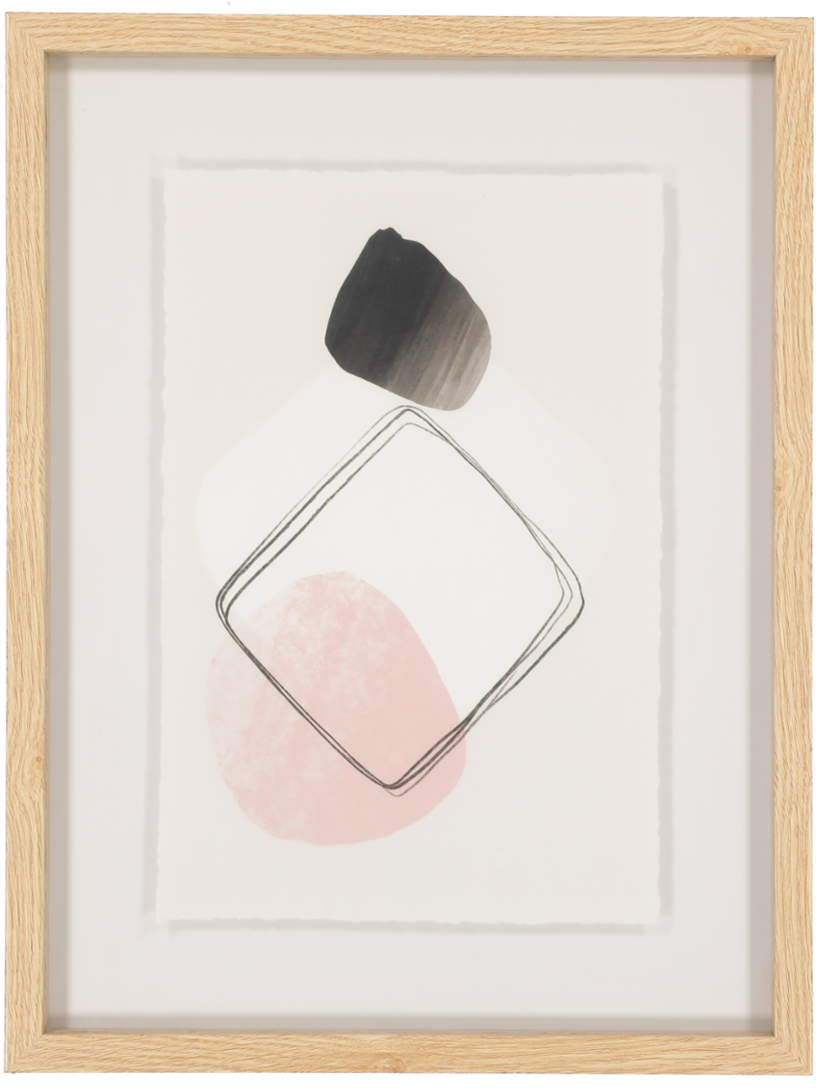 Glass And Wood Framed Wall Art