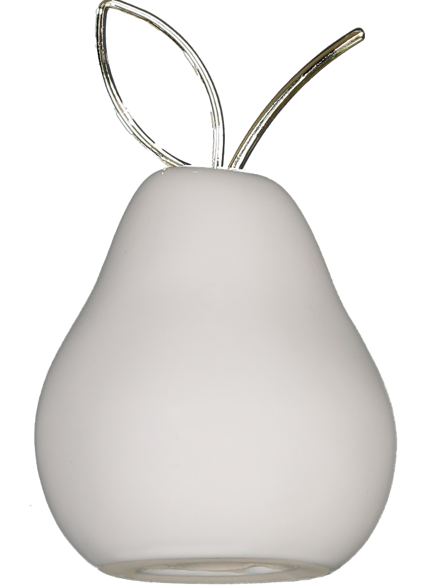 White And Gold Ceramic Pear