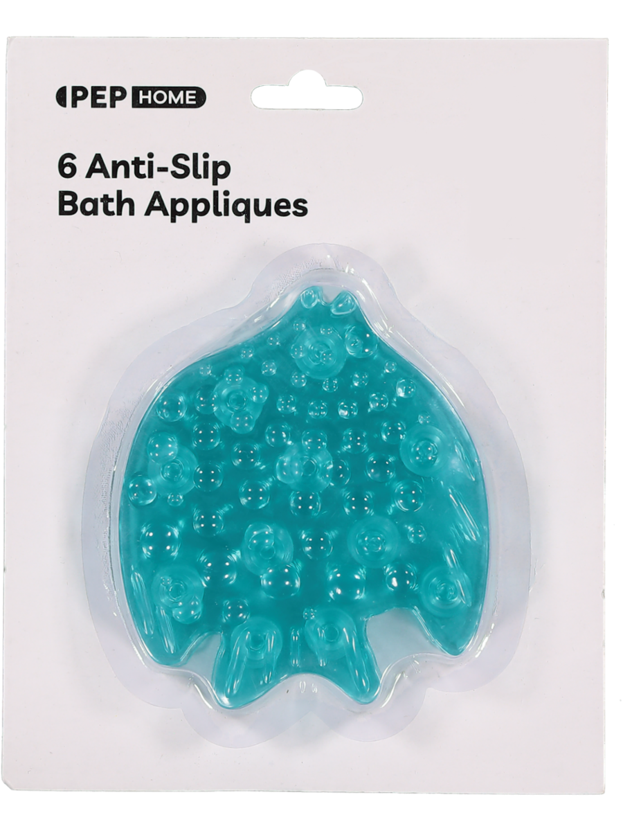 6 Piece Anti Slip Bath Appliques