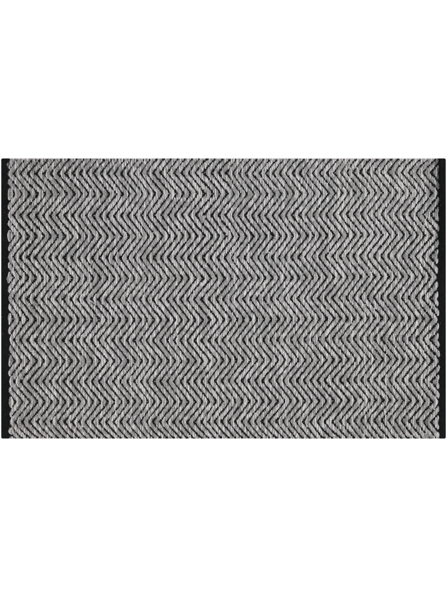 Grey And Black Medium Jacquard Rug