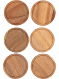 6 Piece Acacia Coasters
