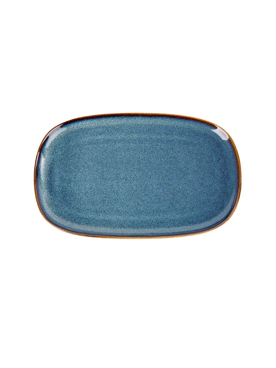 Blue Rectangle Plate