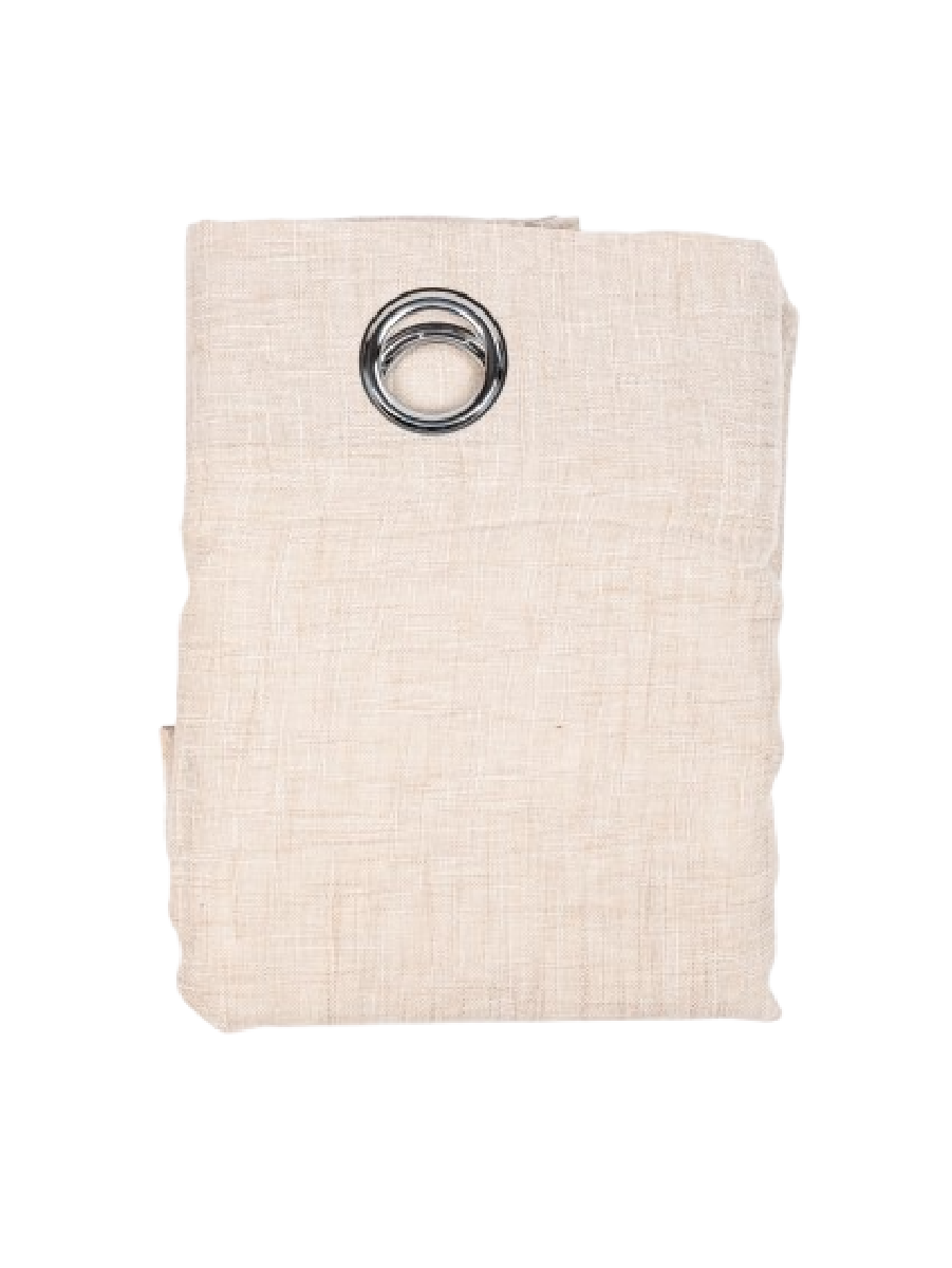 Cream Eyelet Lined Curtain