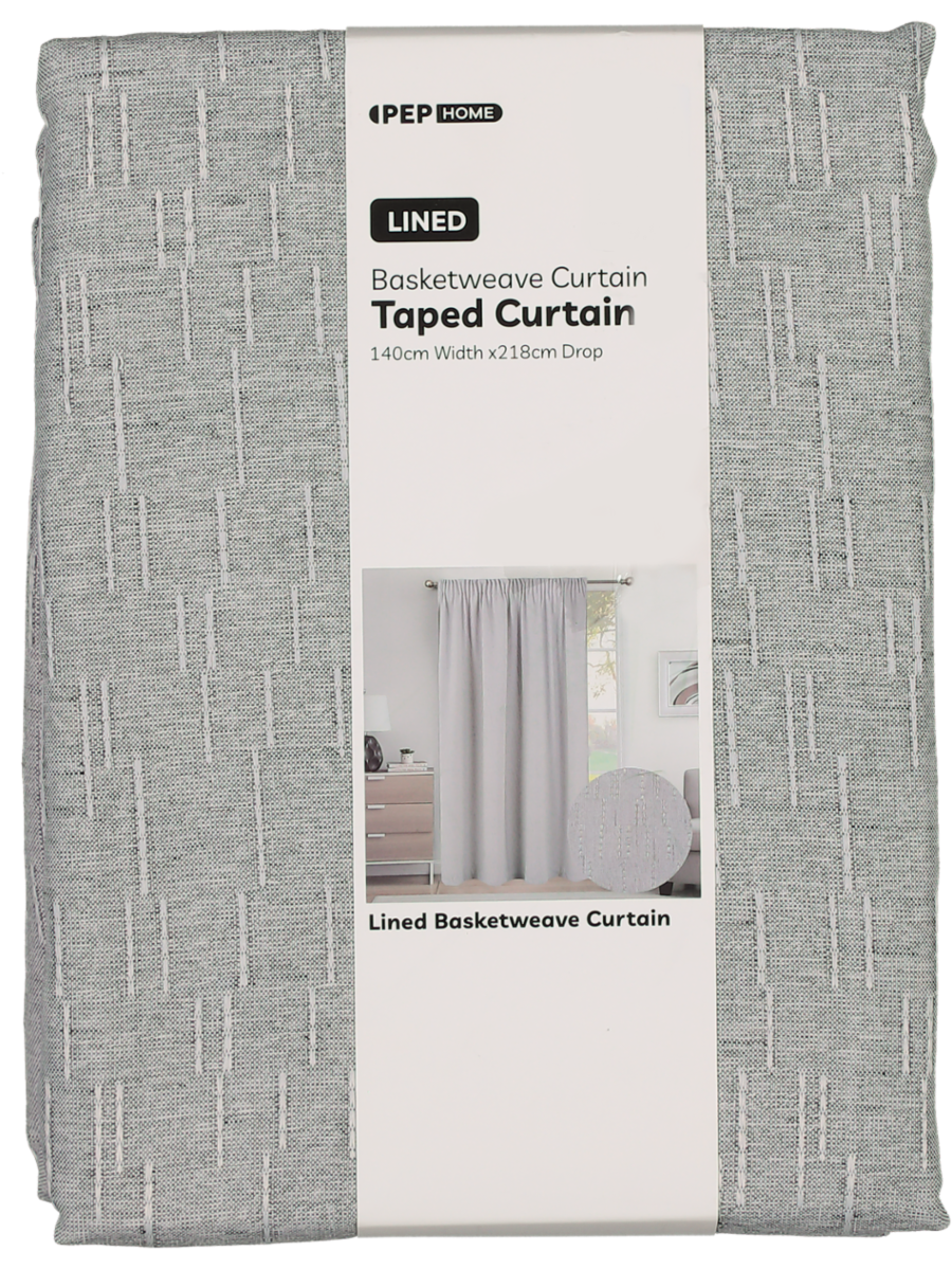 Lined Basketweave Curtain