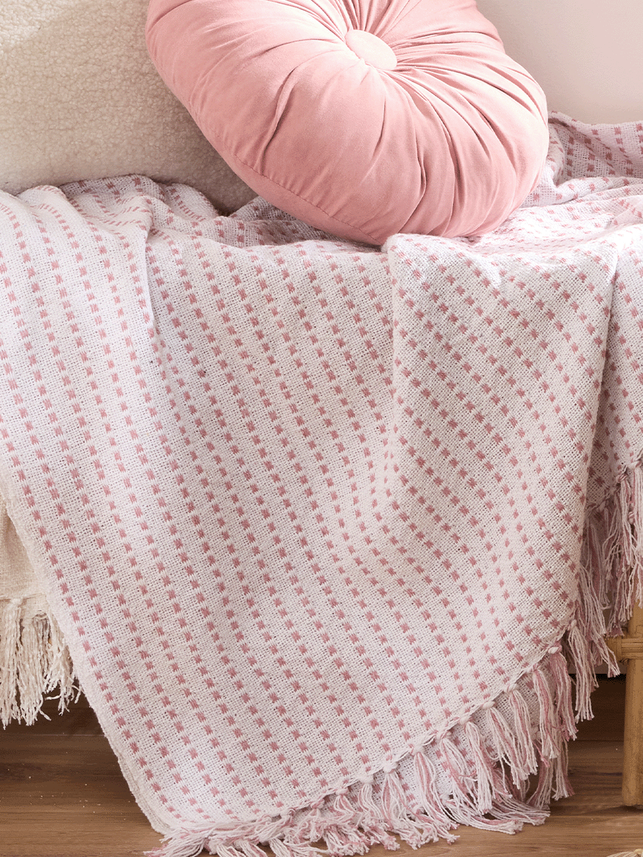 Pink Cotton Rich Flared Throws