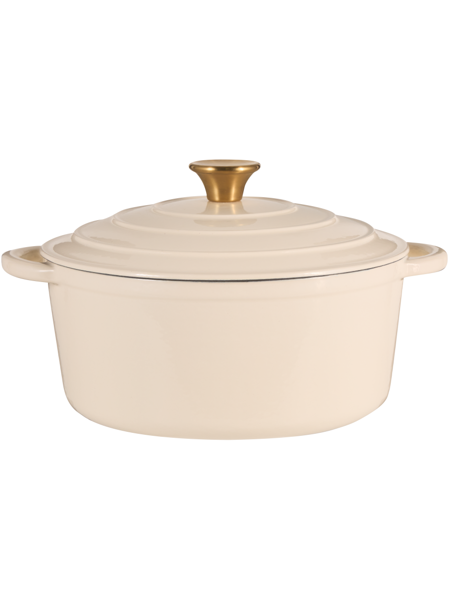 Cream Cast Iron Casserole
