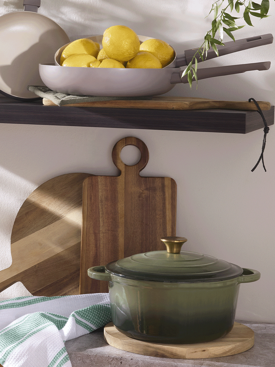 Green Cast Iron Casserole