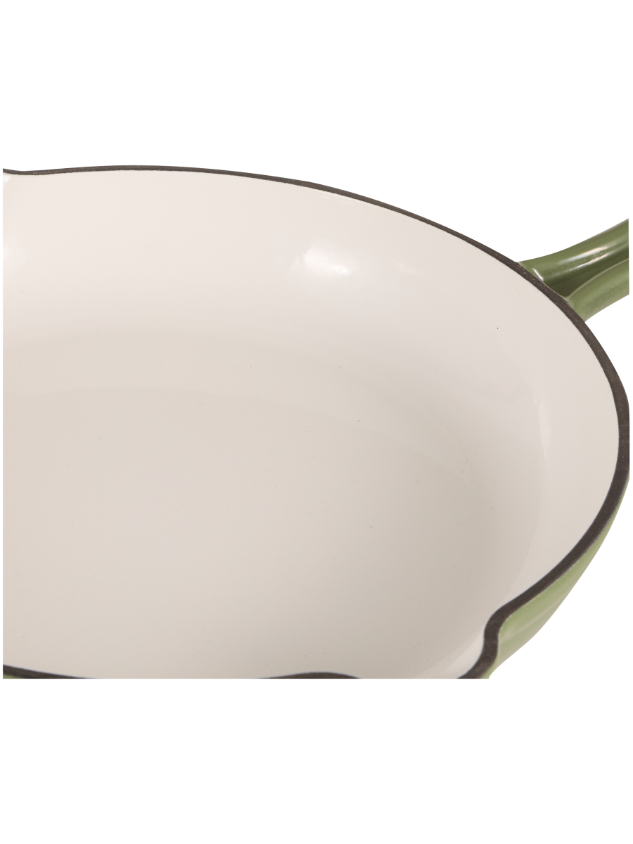 Green Cast Iron Frying Pan