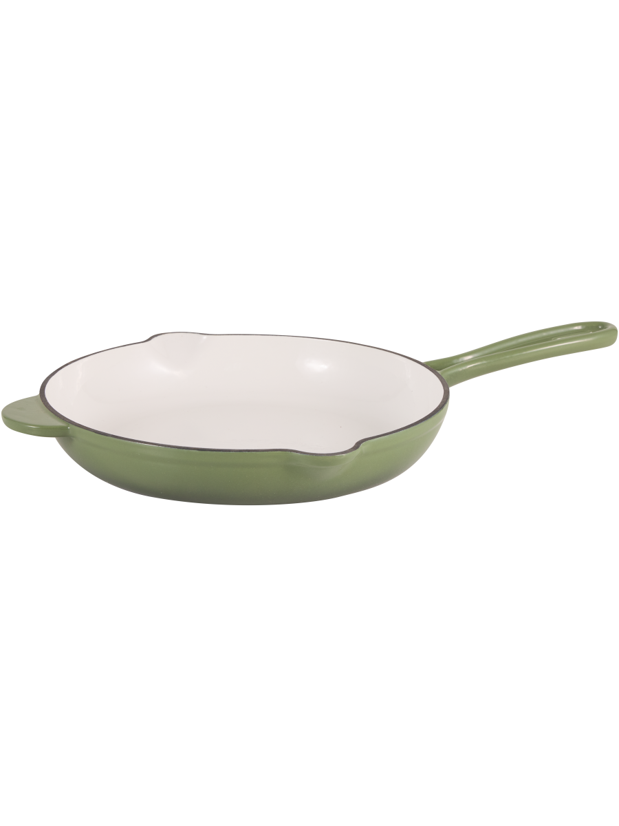 Green Cast Iron Frying Pan