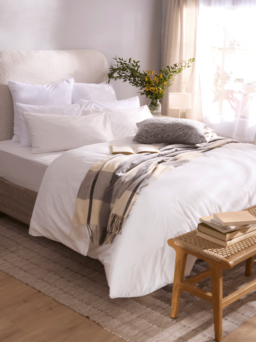 Db White Cotton Rich Duvet Cover