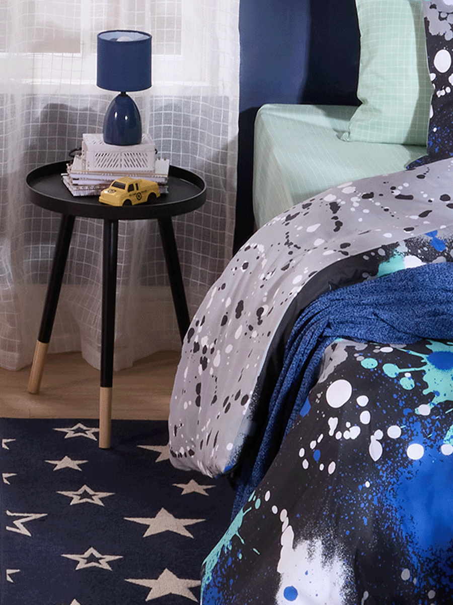 Blue Stars Kids Woven Rug