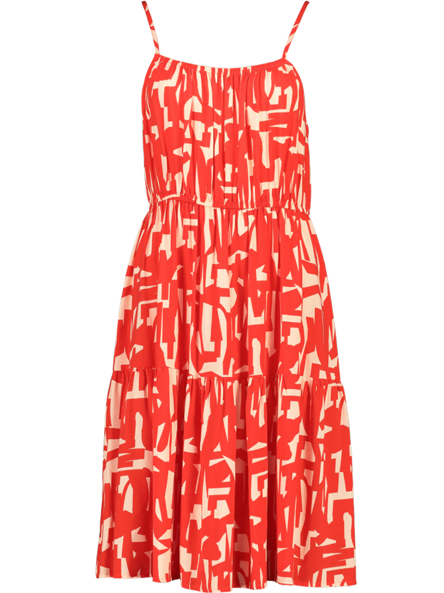 Orange Midi Woven Dress