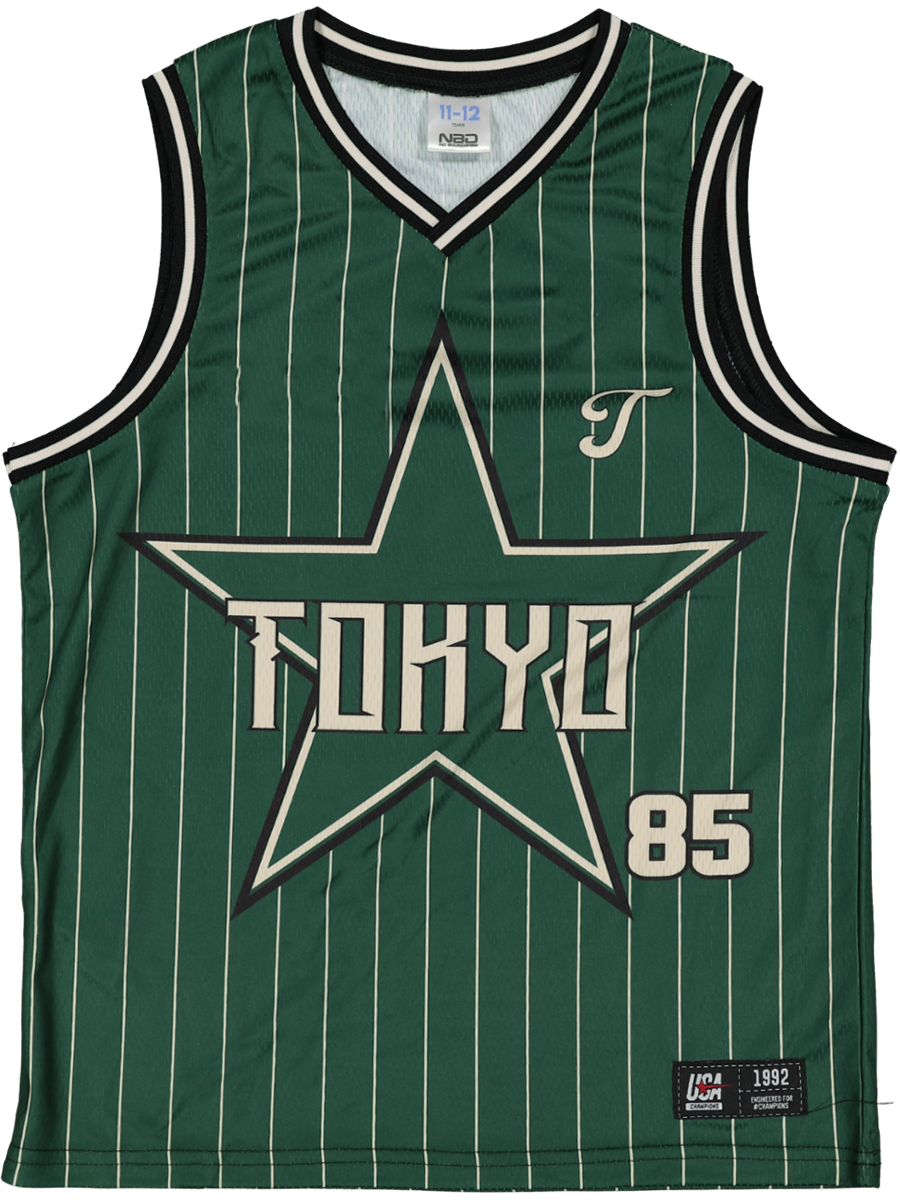 Green Striped Basketball Vest