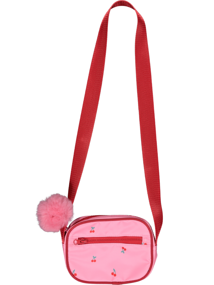 Pink Pom Pom Crossbody Bag