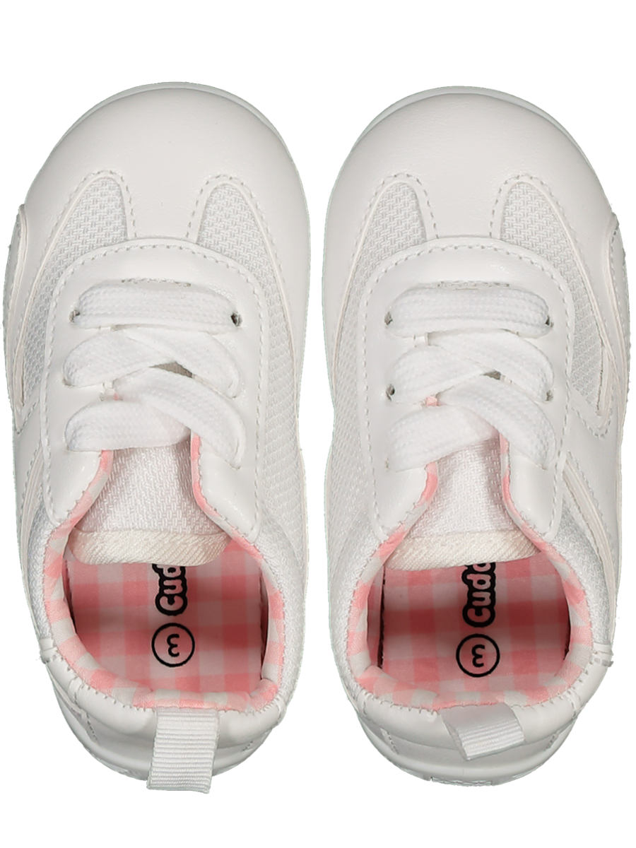 White Pull On Sneakers