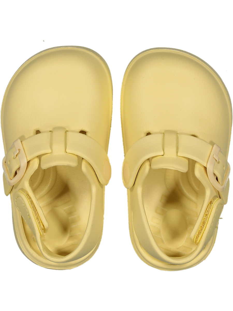 Yellow Strapped Moulded Sandals