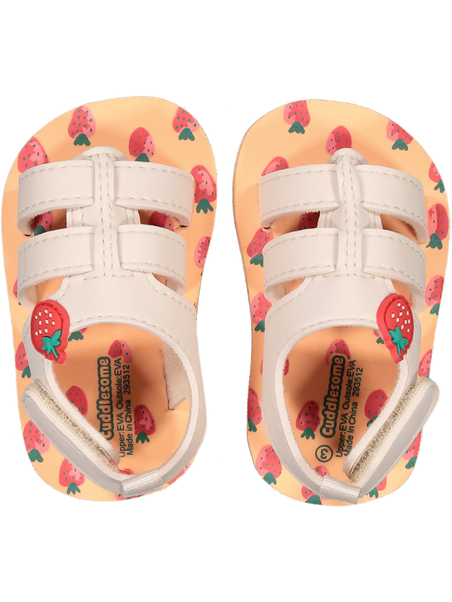 White Cuddlesome Strappy Sandals