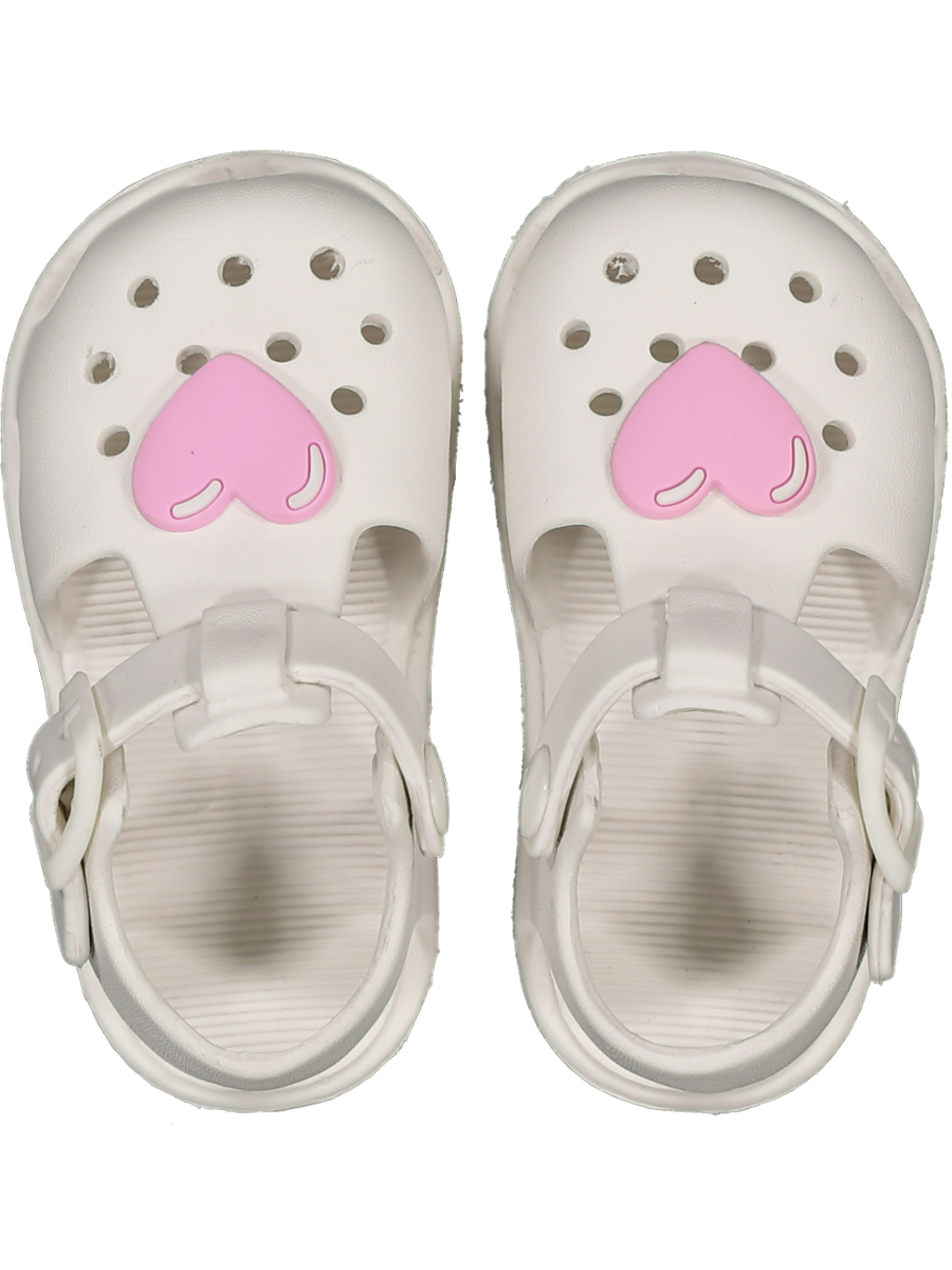 White Strapped Moulded Sandals