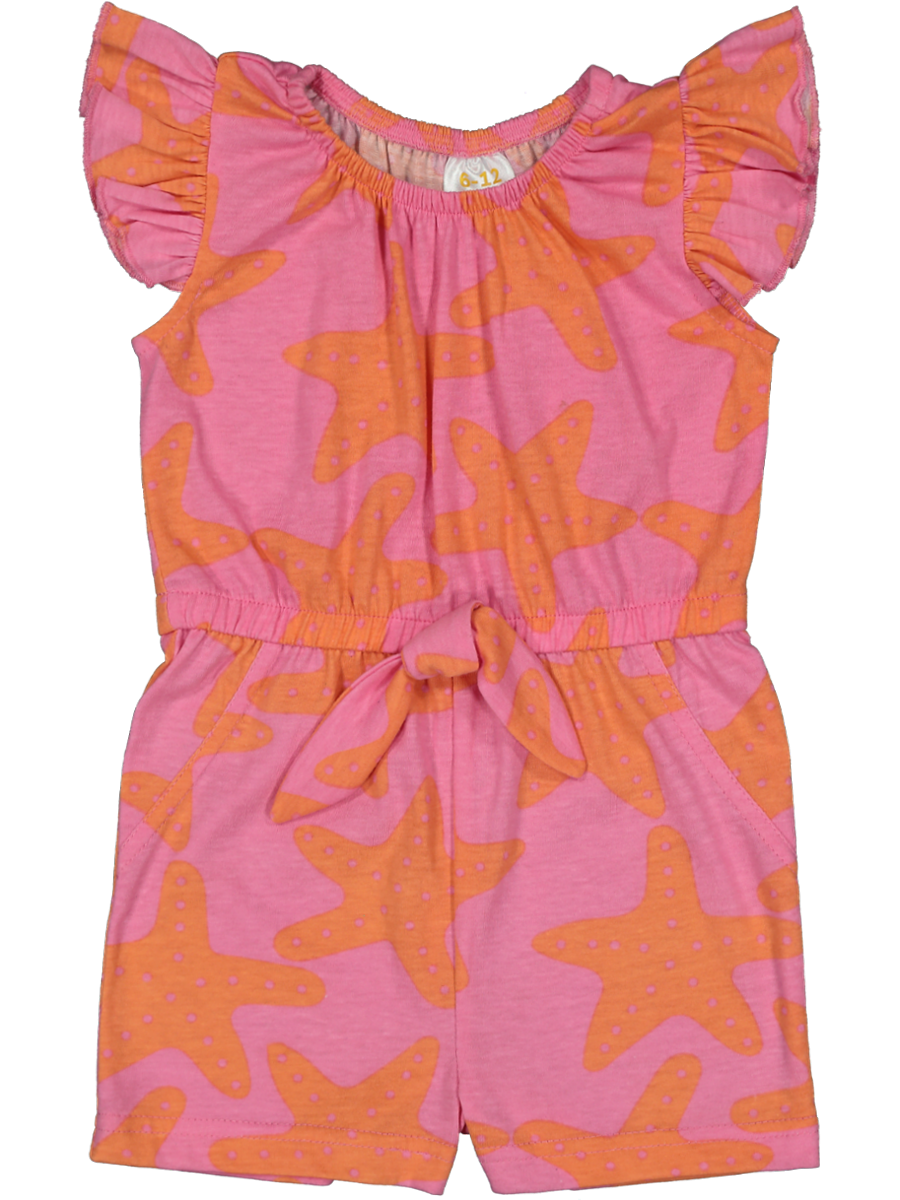 Pink Front Tie Knit Jumpsuit